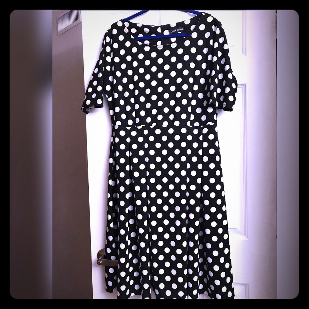 Black and White Polka Dot Dress